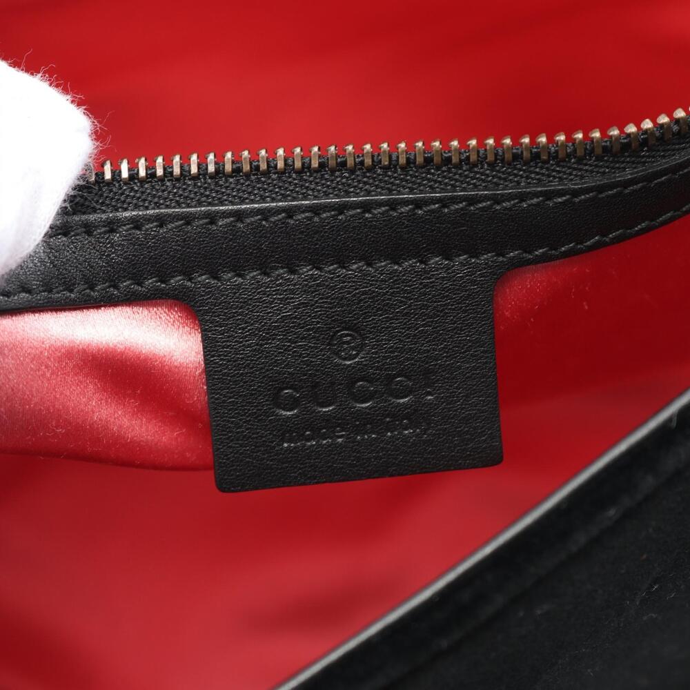 Gucci GG Marmont Velvet Shoulder Bag Black Multicolor - Picture 4 of 7